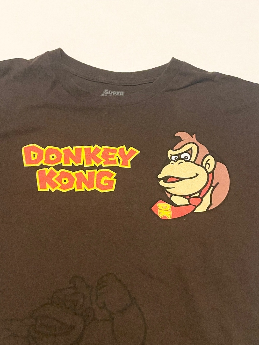 Nintendo Super Mario Donkey Kong Graphic Tee Dark Brown Size 2XL - Picture 2 of 16
